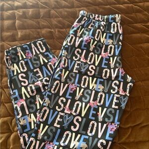 Victoria Secret satin multi print pajama bottom, sz S